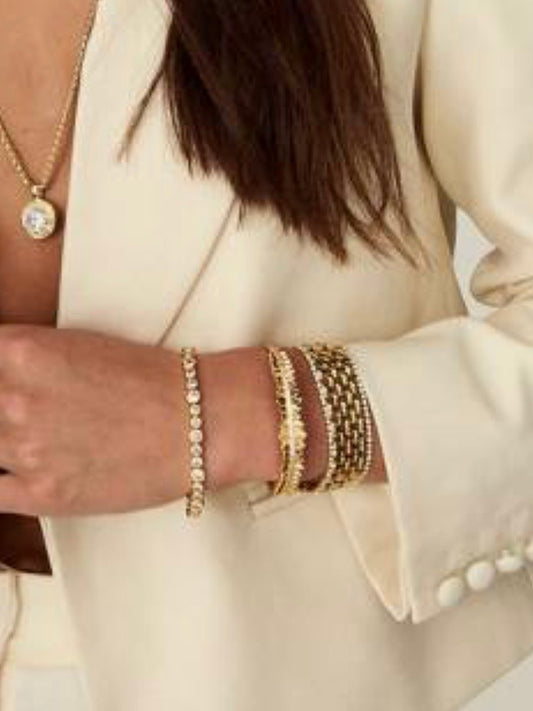 Talis Chains Feather Cuff-Cubic Zirconia