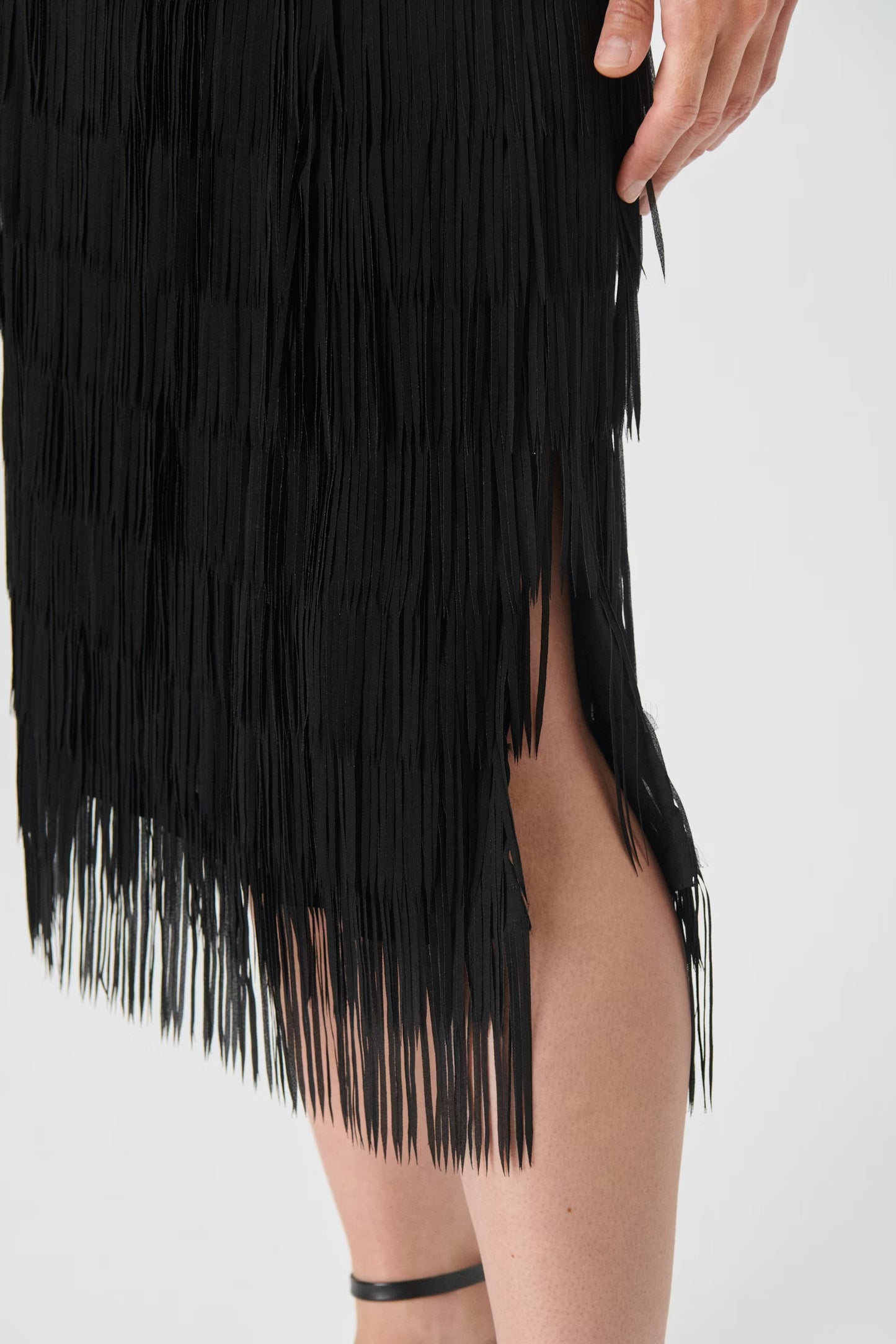 Part Two Viora Black Tassel Skirt