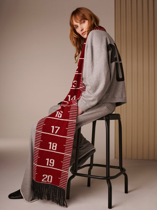 Liv Bergen Ruler Scarf-Bordeaux