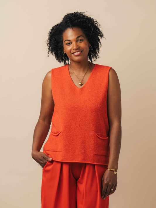 Eribe Corry V neck Tank top-Inferno