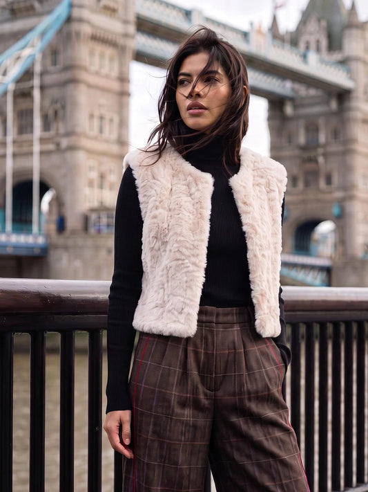 Nooki Edelweiss Faux Fur Gilet-Cream