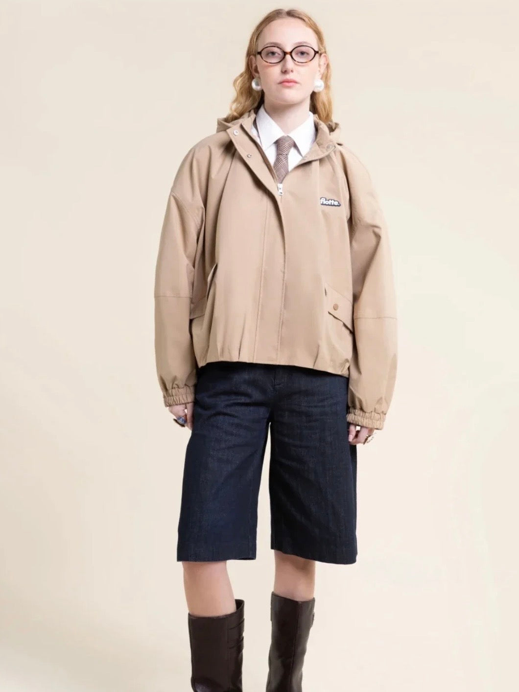 Flotte Garance Short Raincoat -Sahara