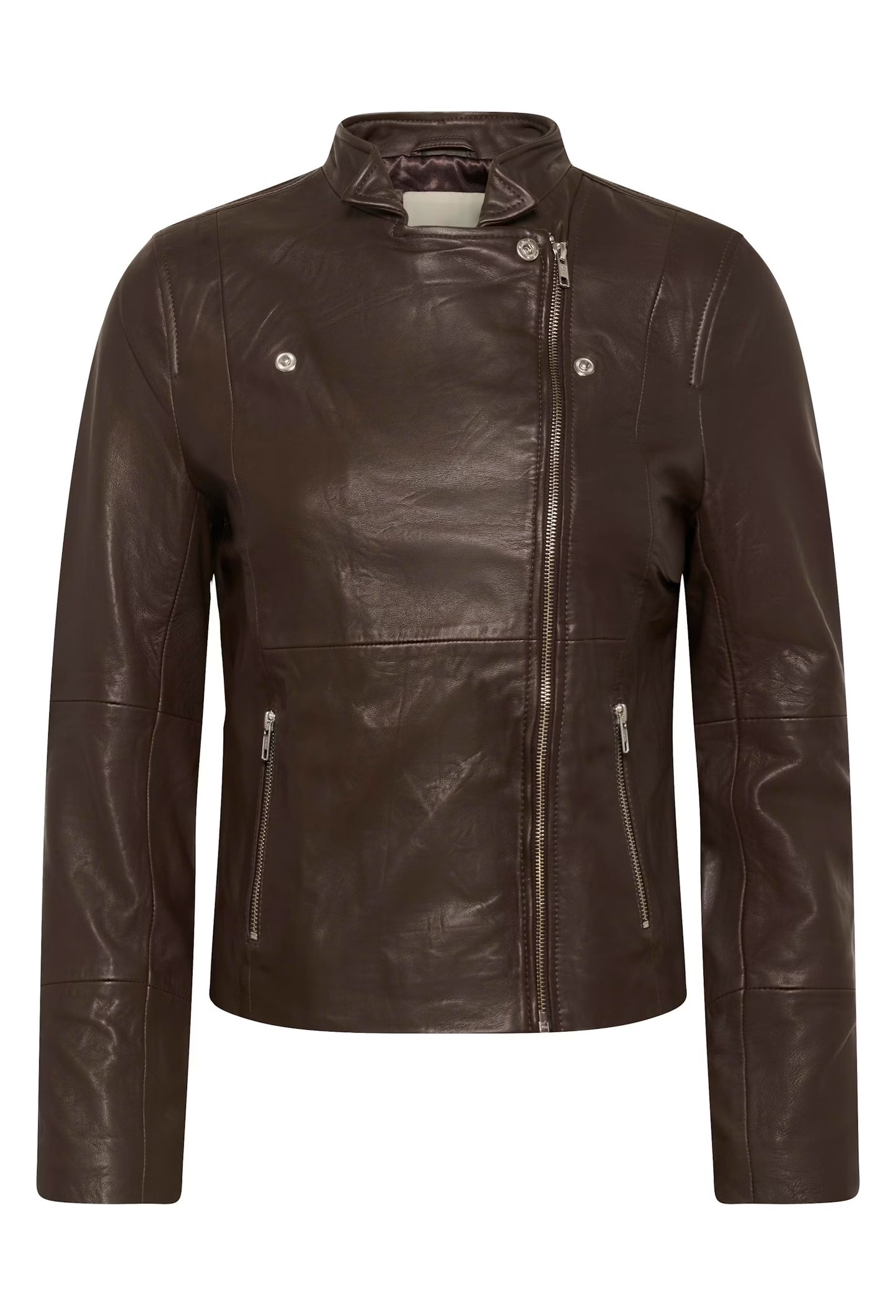 Part Two Frances Leather Jacket -Mole