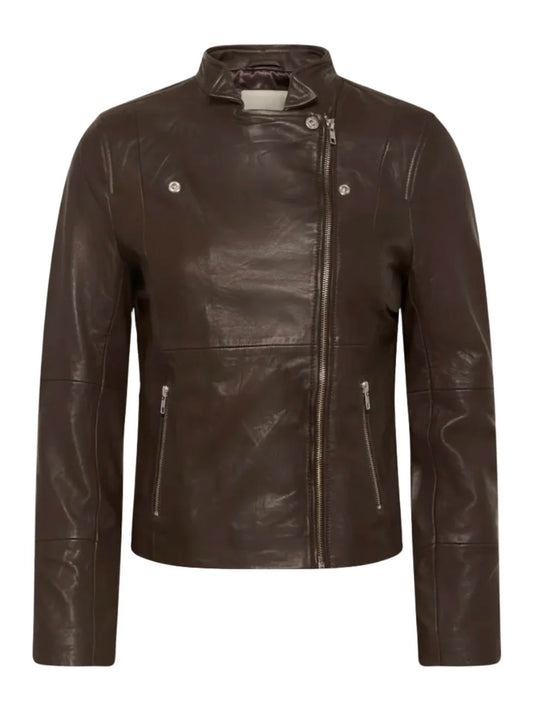 Part Two Frances Leather Jacket- Molé