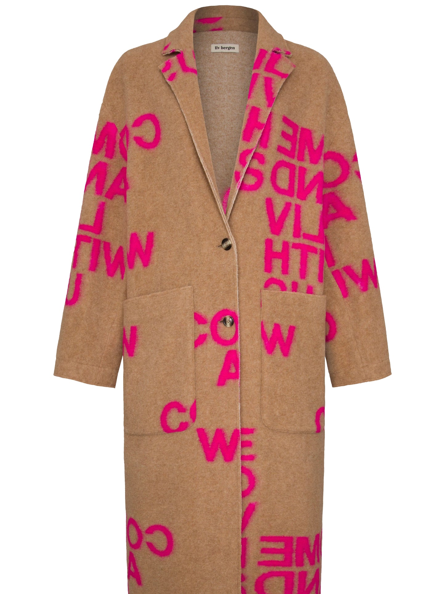 Liv Bergen Iceland Coat Camel & Pink