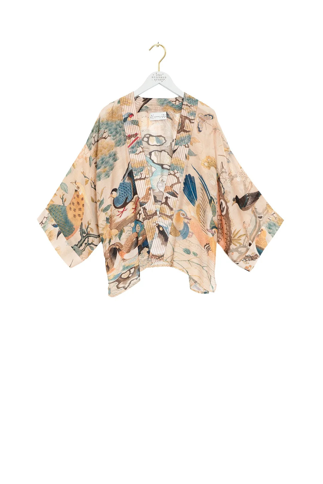 One Hundred Stars Hummingbird Nude Kimono