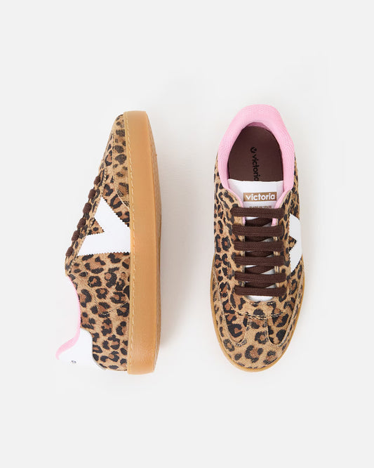 Victoria Berlin Leopard Print Suede Trainers