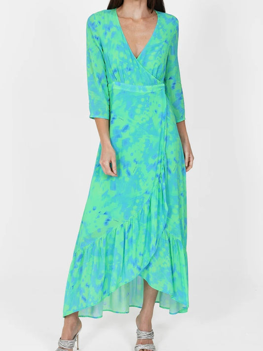 Sirens Iris Dress Green Butterfly