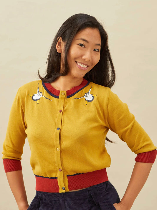 Palava Vera Cardigan Mustard Puffin