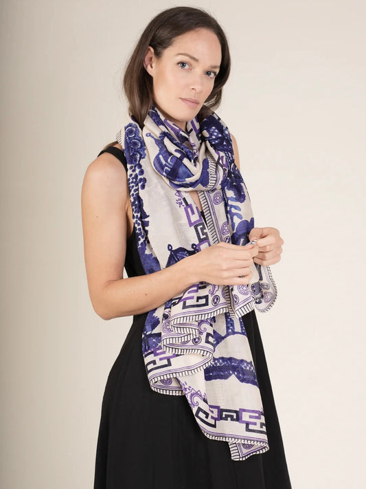 One Hundred Stars Scarf Giant Willow Blue