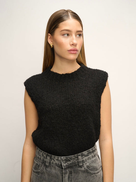 Noella Kala Knit Vest-Black