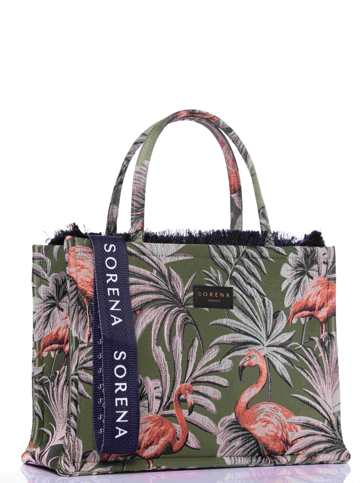 Sorena Isla Green Large Tote Bag