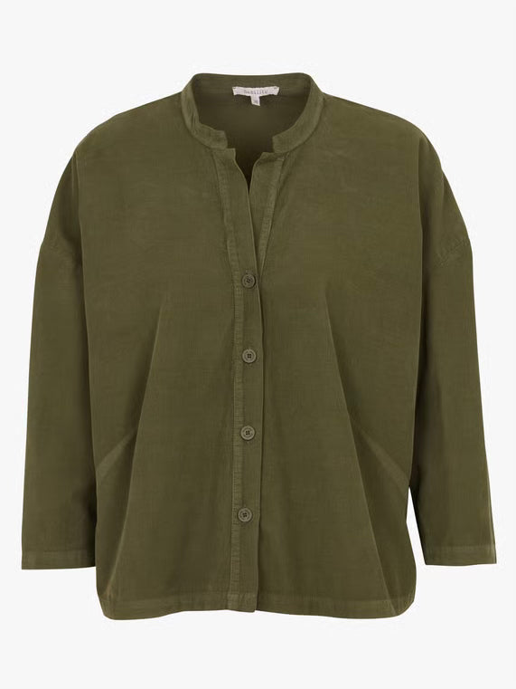 Humility Tiriane Soft Cord Shirt-Army