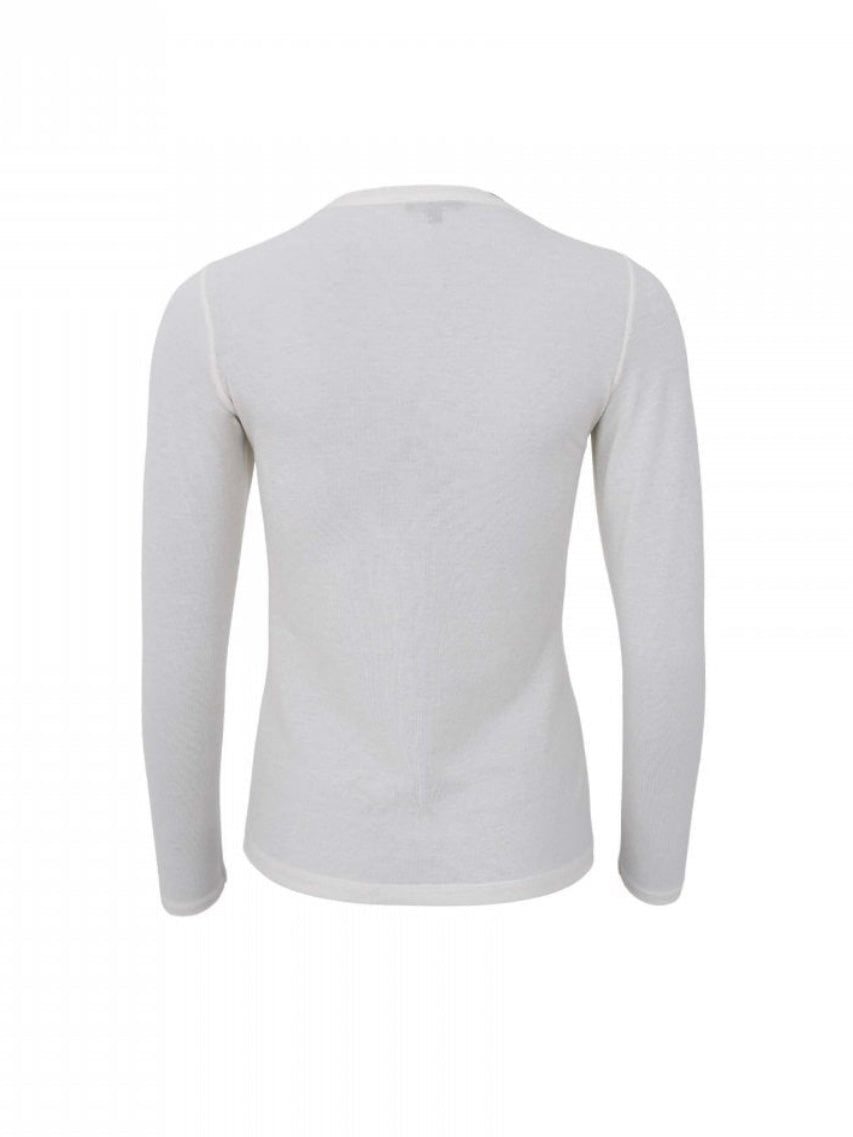 Black Colour Faye Long Sleeve Lurex Top-Off-White