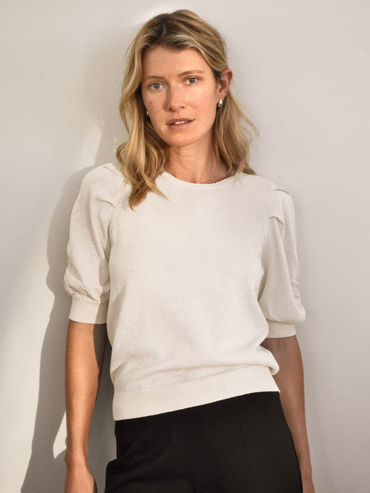 Part Two Varaia Short Sleeve Jumper -Gold