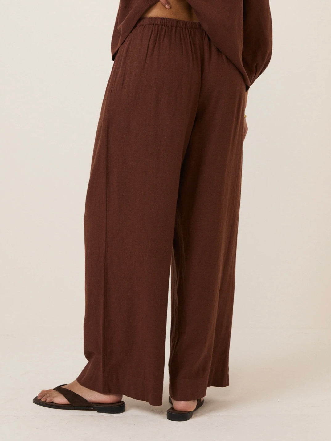 Nobody's Child Brown Linen Blend Trousers