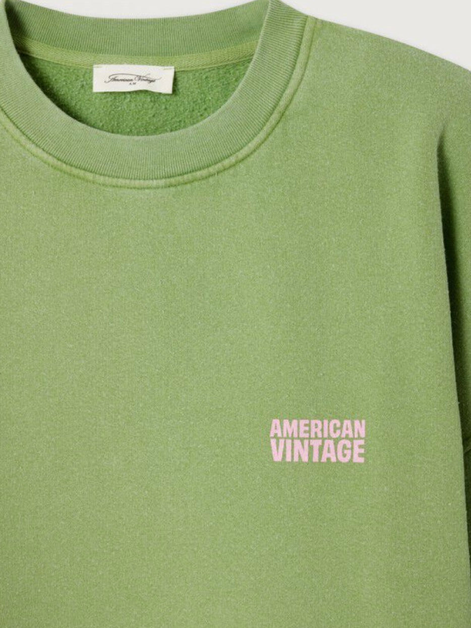 American Vintage Plizzy Sweatshirt-Vintage Lemongrass