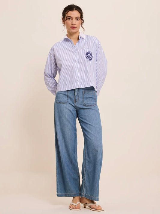 Five Lucia Wide Leg Jeans- Light Blue