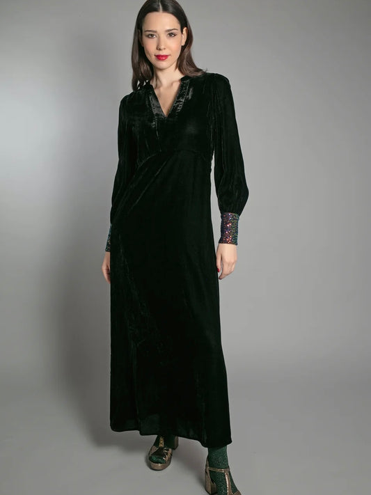 Nooki Maeve Black Velvet Dress