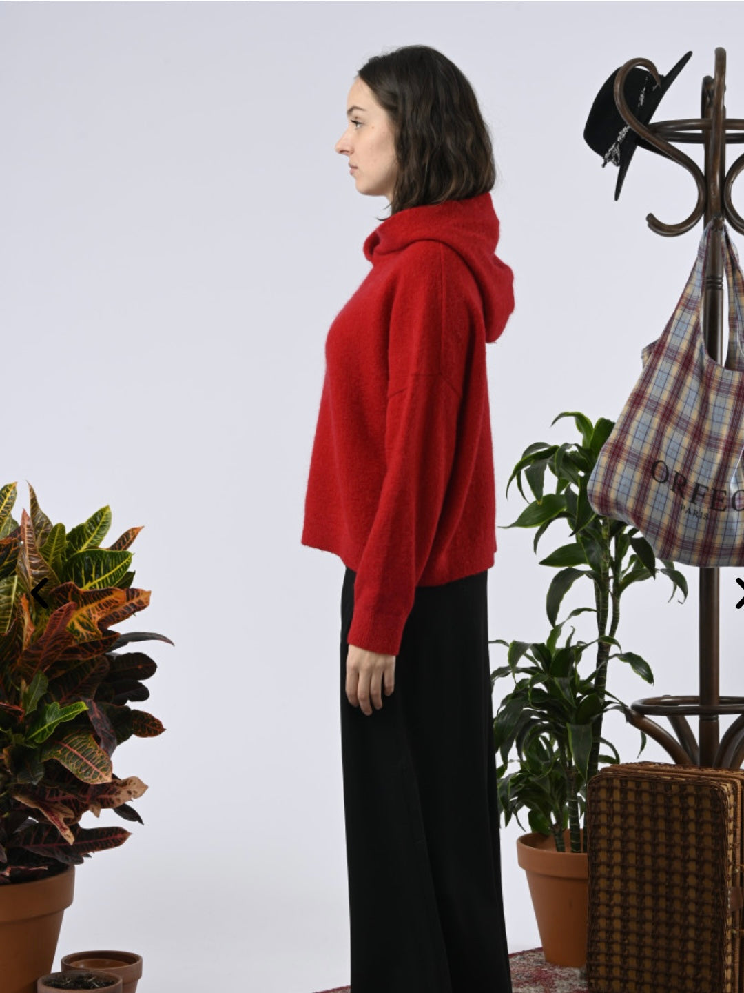 Orfeo Farrah Knitted Hoody-Red