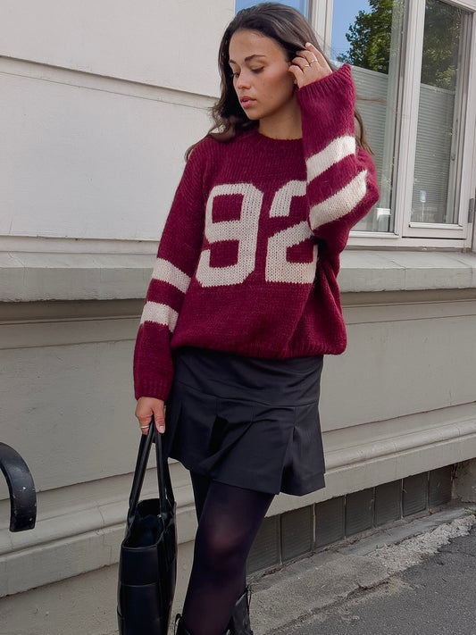 Noella Ninety-Two Knit Bordeaux Ivory