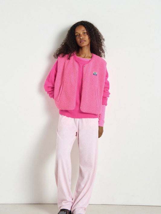 American Vintage Hoktown Gilet -Acid Pink Melange