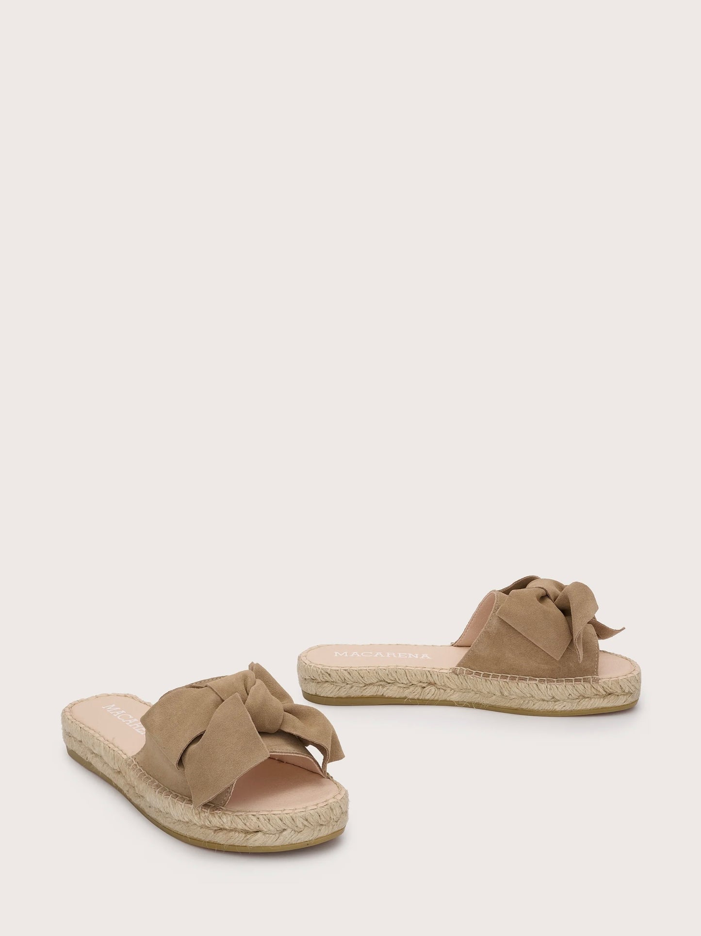 Macarena Cleo Bow Slider-Taupe