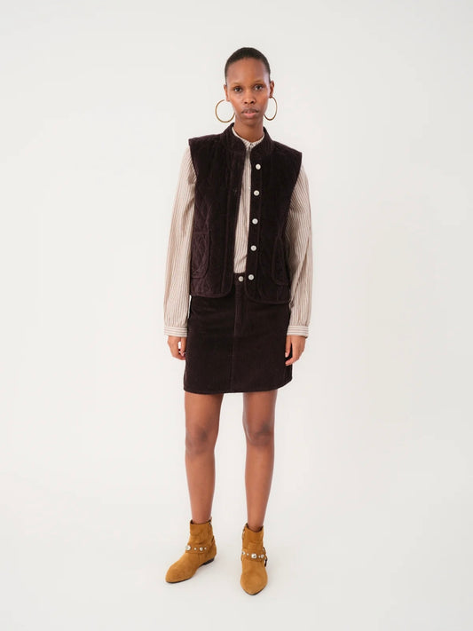 Lollys Laundry Cairo Vest- Dark Mocha