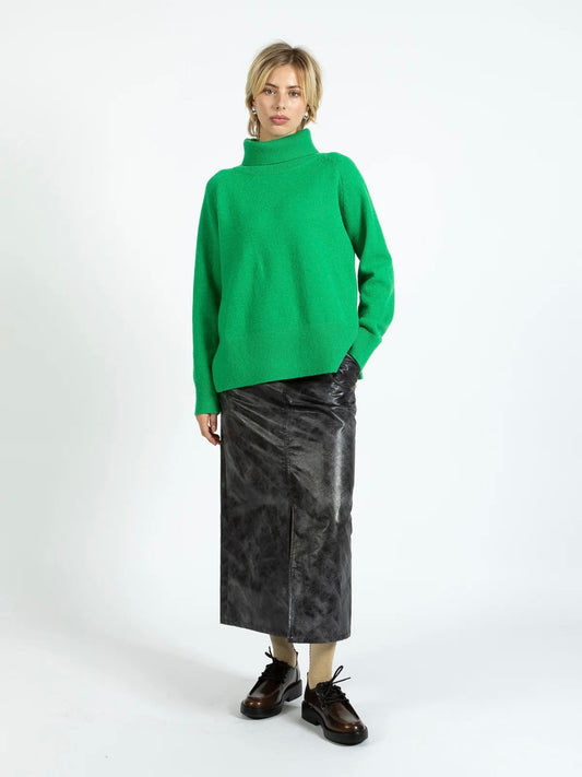 Coster Copenhagen Sweater with High Neck-Lush Green