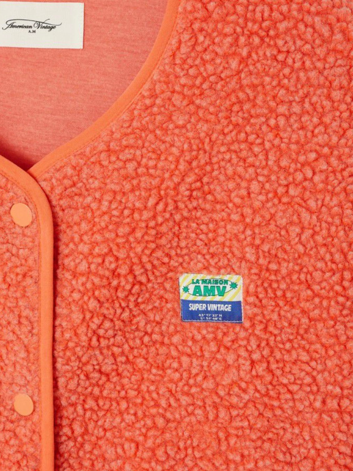 American Vintage Hoktown Fleece Gilet-Sunset Melange