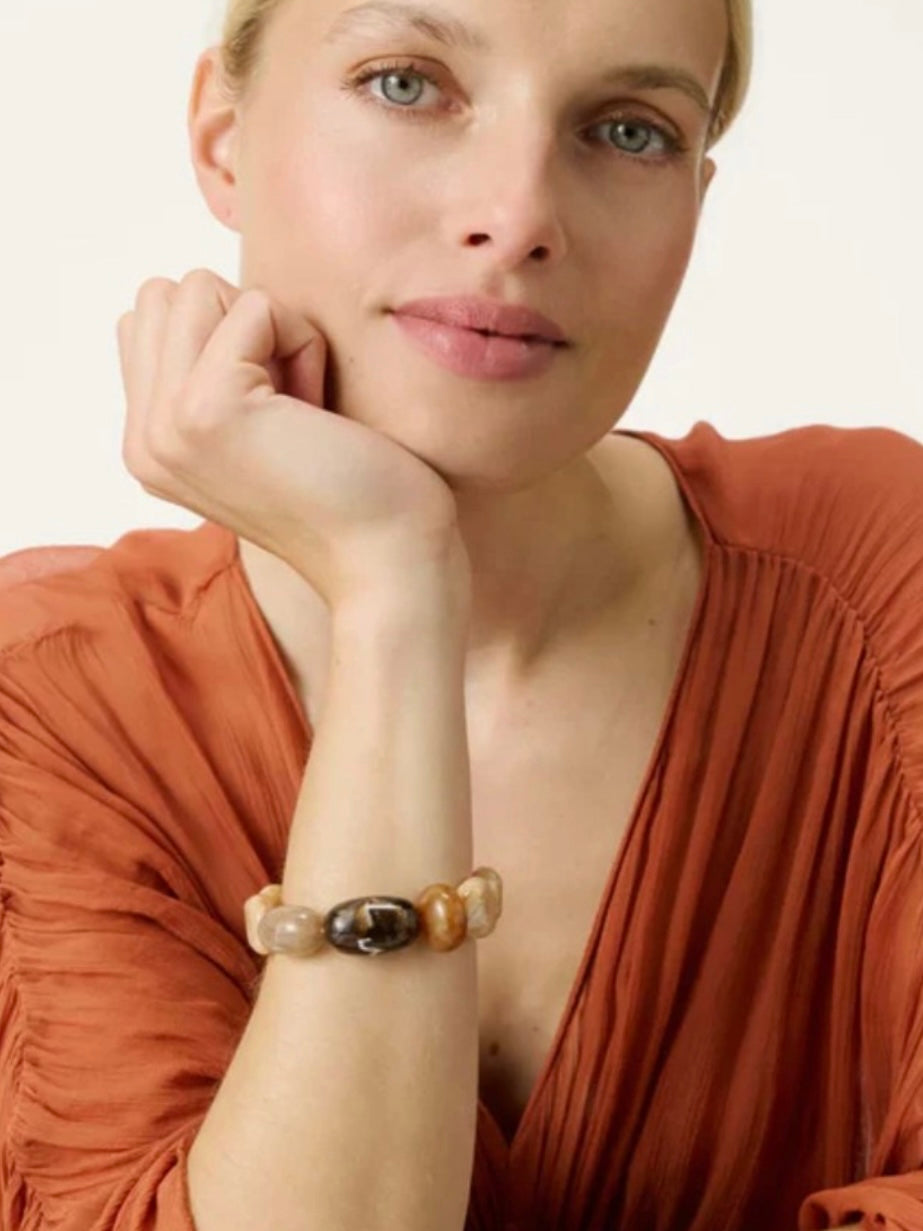 Vanessa Baroni Unique Flex Bracelet Crème Brûlée Marble