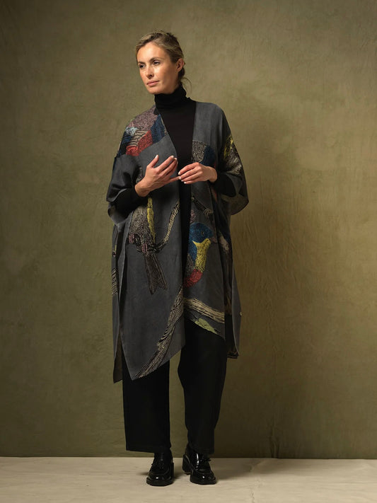 One Hundred Stars Wool Throwover Bird Ink