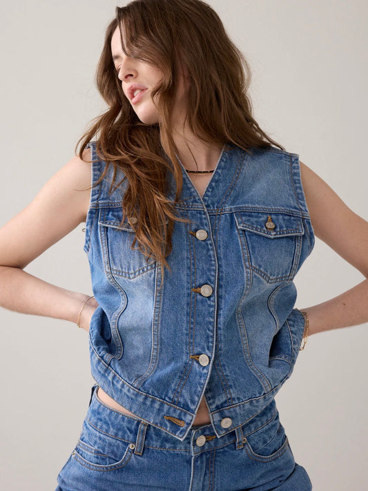 Summum Vintage Denim Gilet