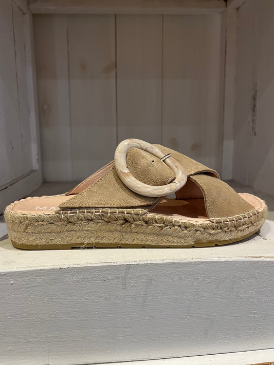 Macarena Bety Espadrille Slider Beige