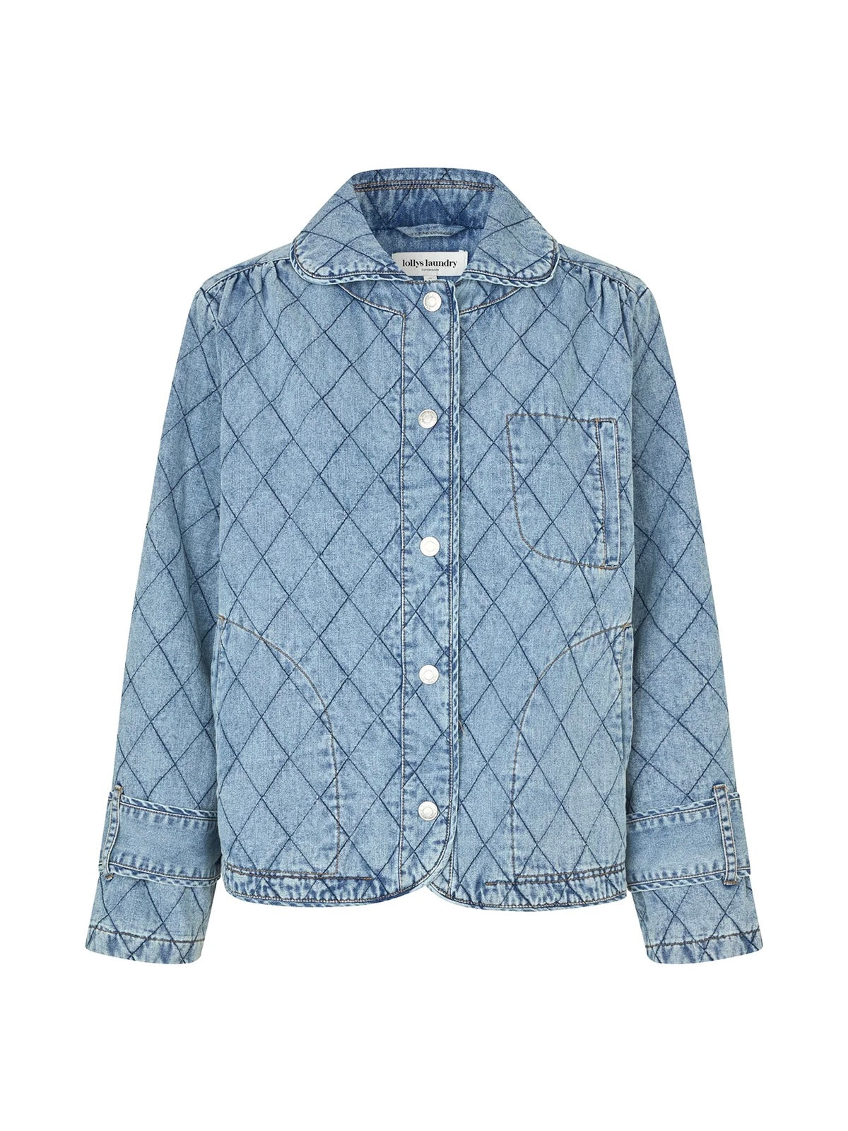 Lollys Laundry ViolaLL Quilted Jacket-Washed Denim
