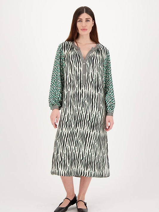 Me369 Hanna Placket Dress Tropical Safari
