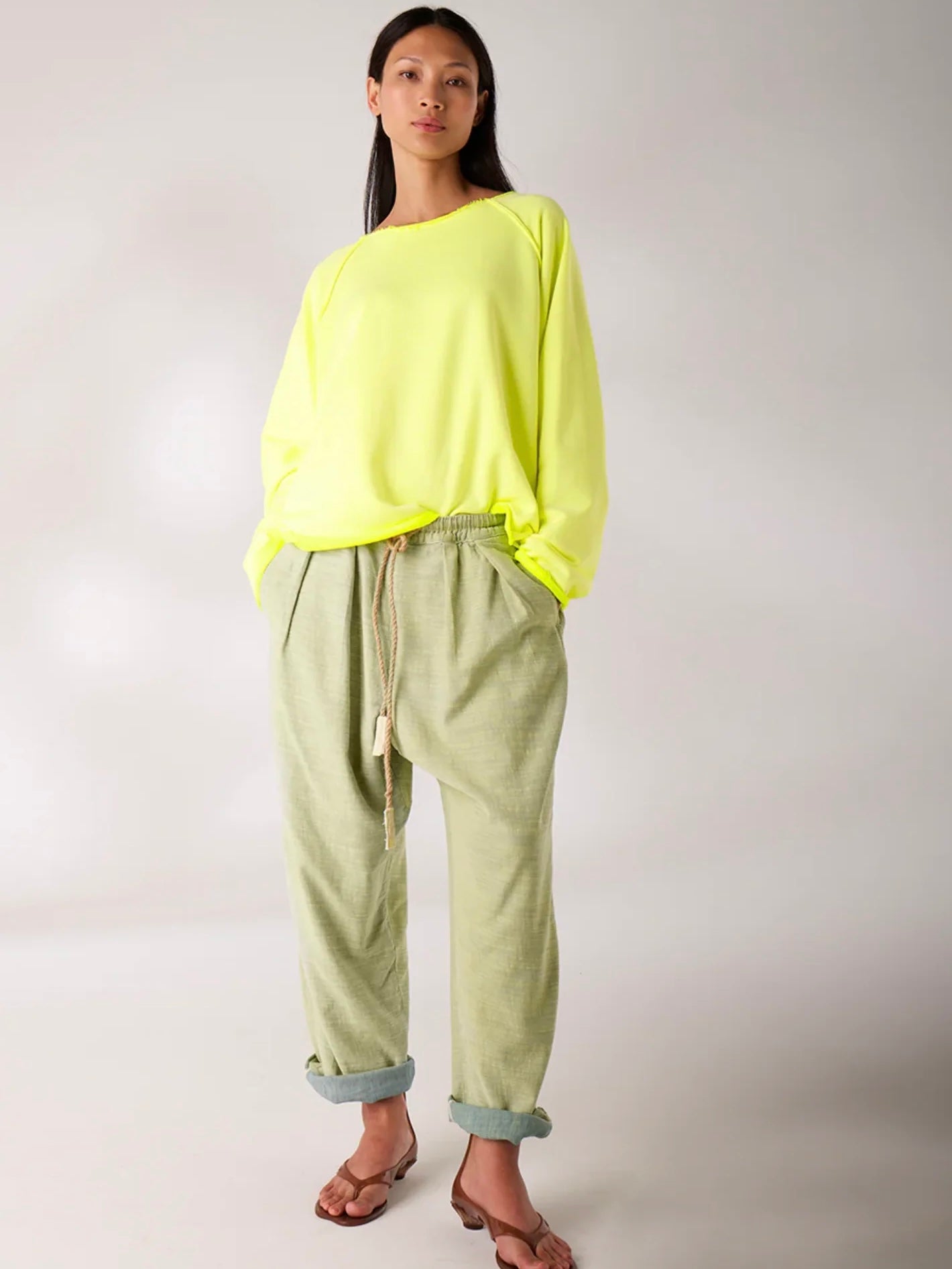 Liv Bergen Tag Sweatshirt Neon Yellow
