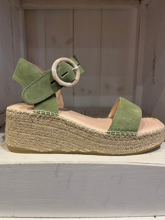 Macarena Anisa Espadrille Sandal Green