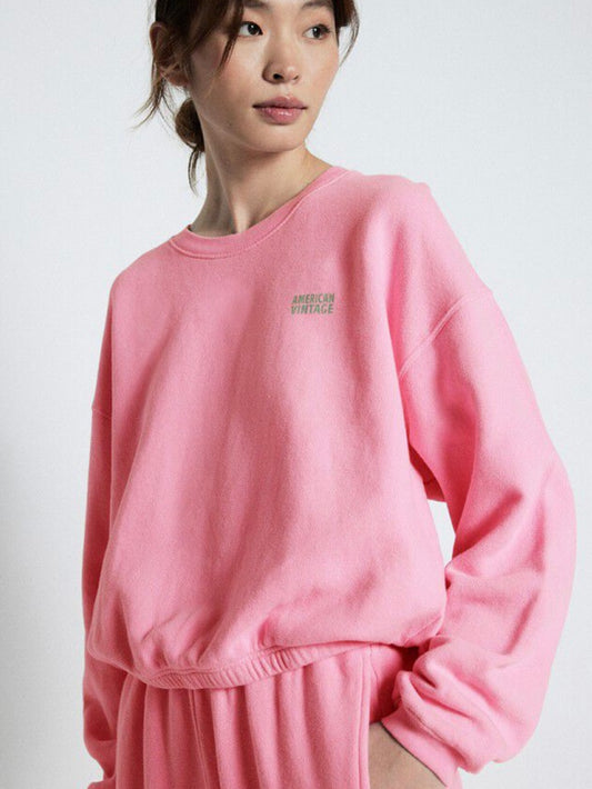 American Vintage Izubird Sweatshirt-Vintage Pink