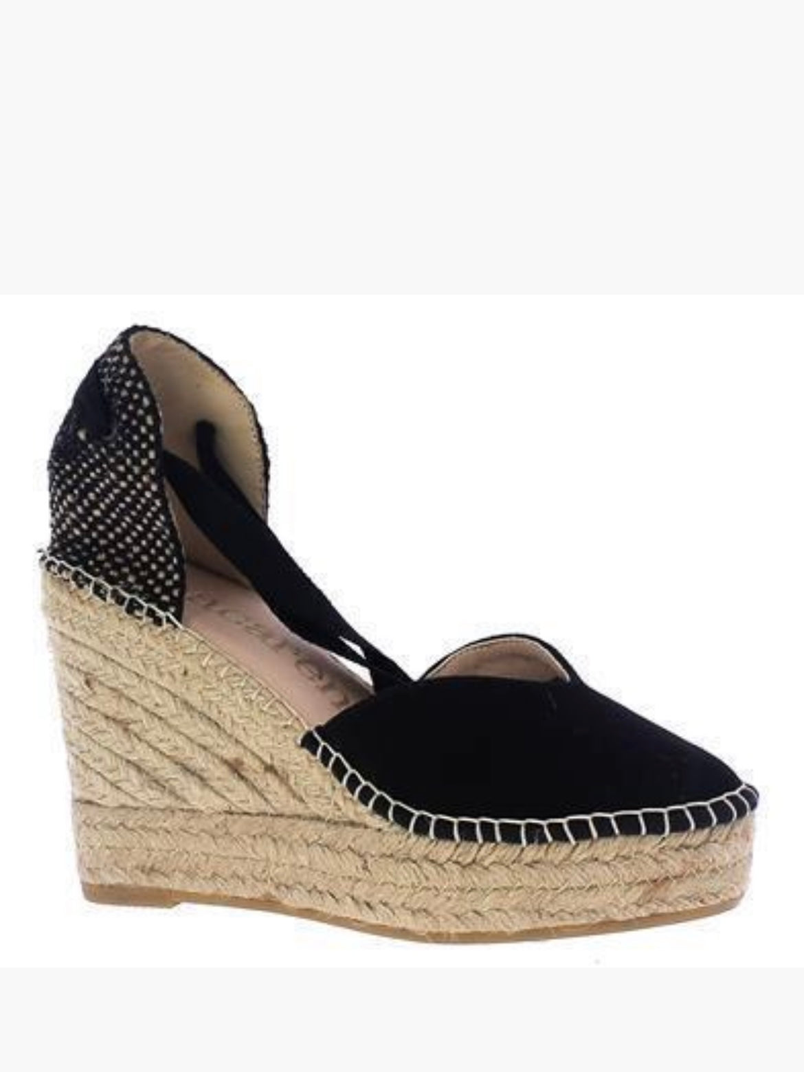 Macarena Alba Espadrille Wedge Black