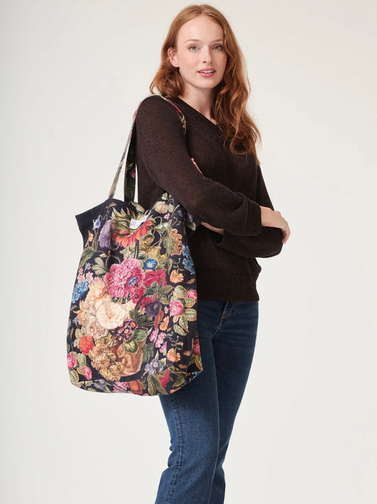 One Hundred Stars Primula Black Canvas Bag
