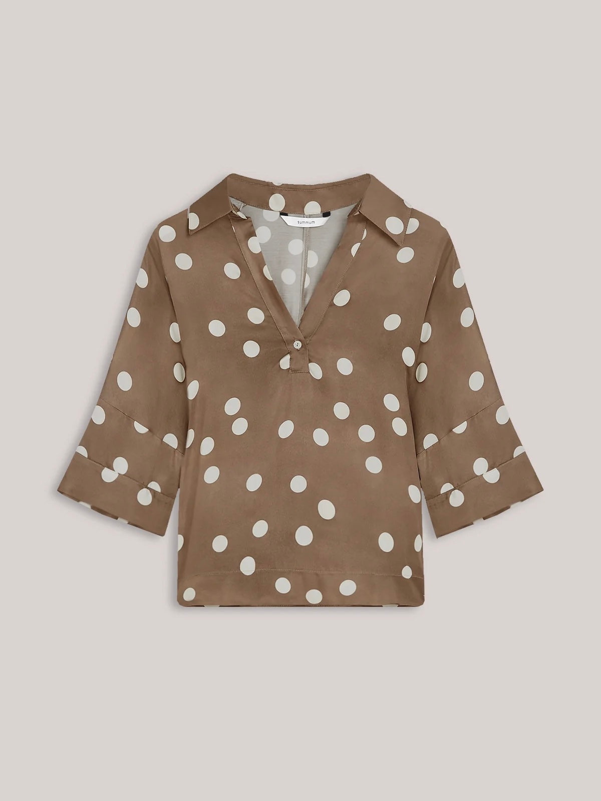 Summum Polka Dot Top- Beige
