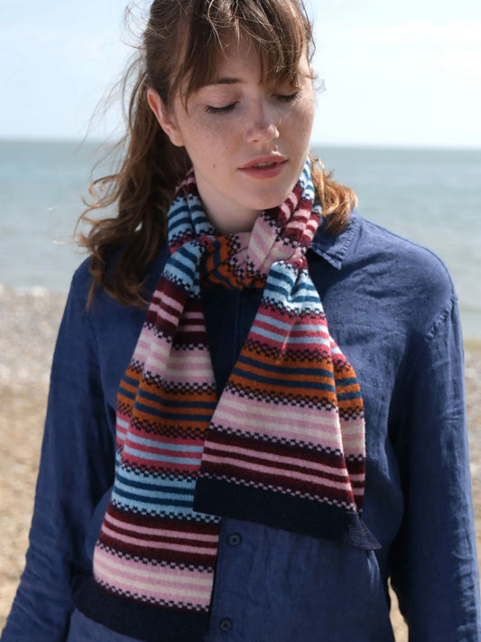 Quinton+Chadwick Small Stripe Scarf-Autumn Berry