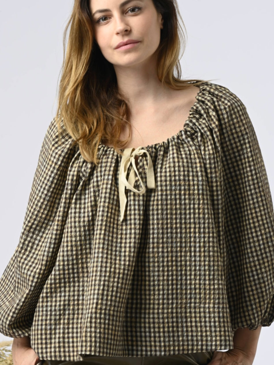Orfeo Pat Blouse-Vichy choco