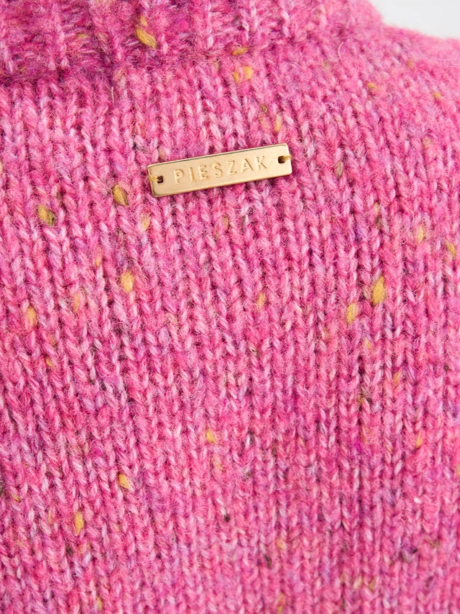 Pieszak Holly High Neck Knit- Berry Glow