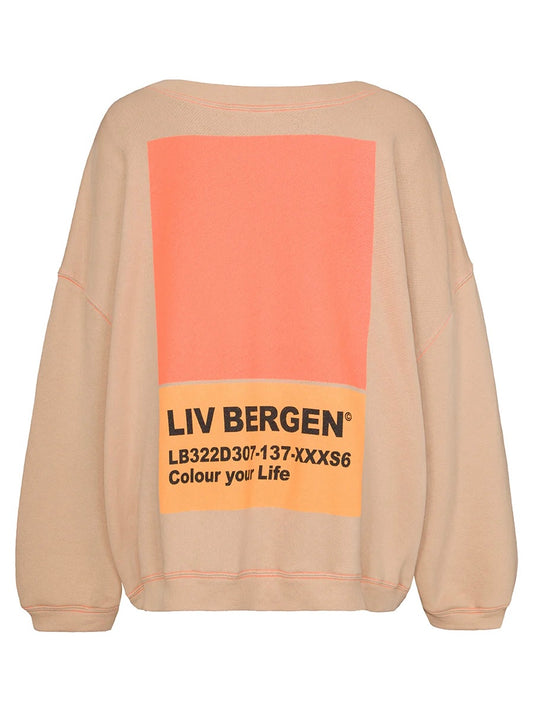 Liv Bergen Sky Square Oversized Sweatshirt-Terracotta