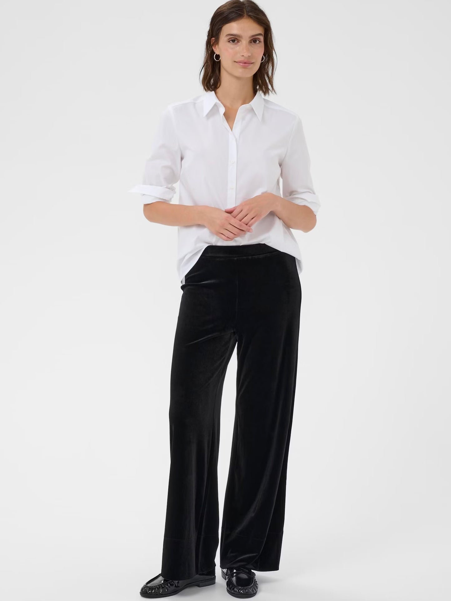 Part Two Varla Black Velour Trousers