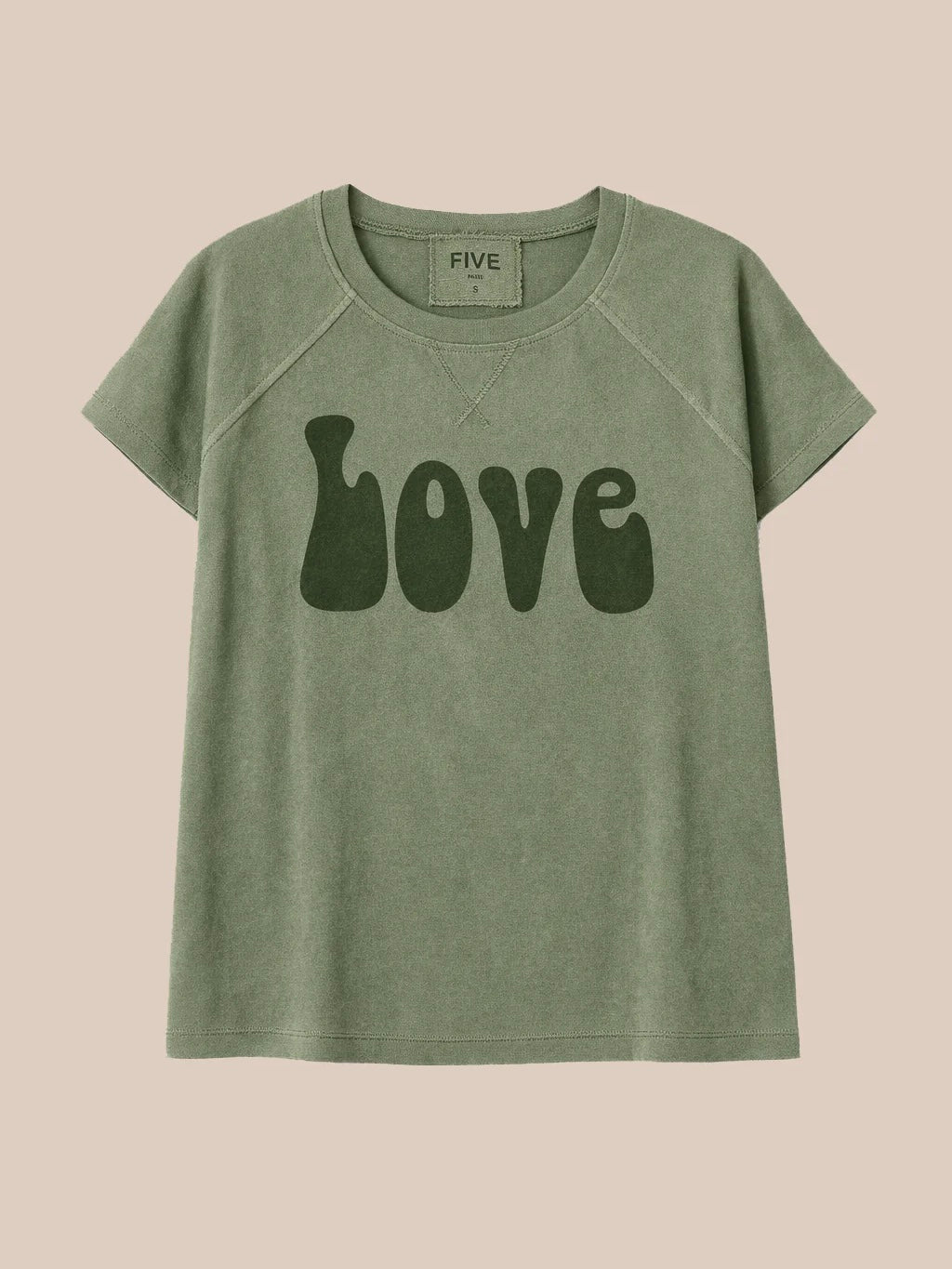 FIVE Love T Shirt -Khaki