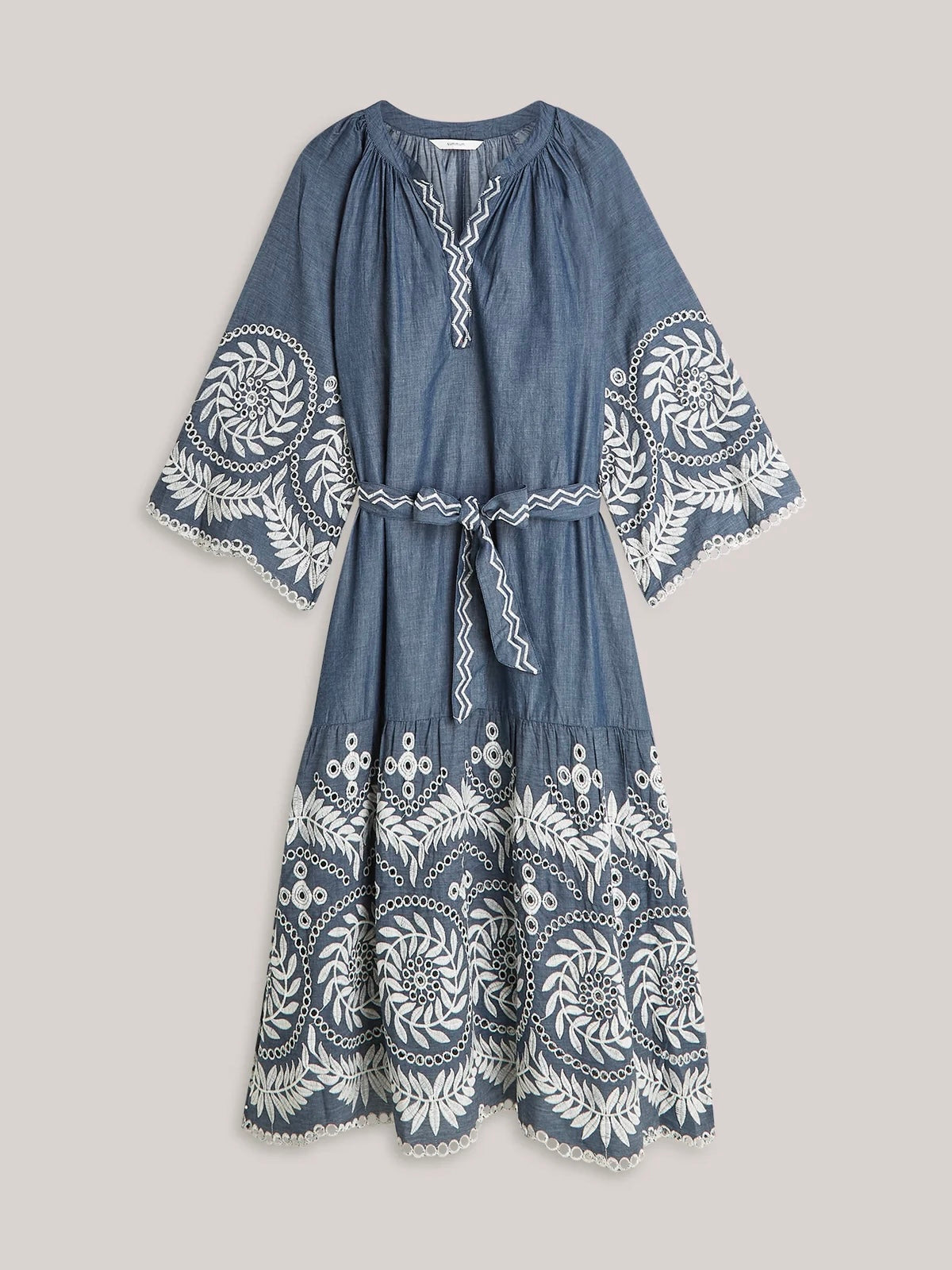 Summum Chambray Embroidered Dress