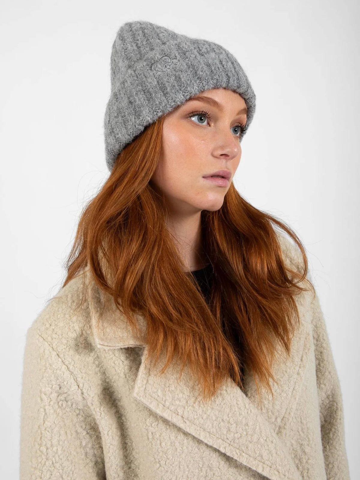 CC Heart Kyla Rib Beanie Hat Grey
